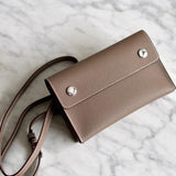 Carteira Hermès Snap Etoupe Epsom Com Ferragens Palladium