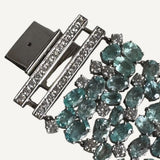Pulseira em Ouro Branco e Turmalinas Paraíba