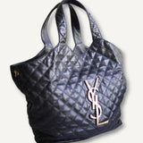 Bolsa Saint Laurent Maxi Icare Couro Tote Preta