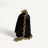 Bolsa Louis Vuitton Twist Phyton Preta com Ferragens Douradas Cravejadas