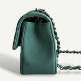 Bolsa Chanel Double Flap Light Green