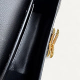 Bolsa Louis Vuitton Twist Phyton Preta com Ferragens Douradas Cravejadas