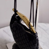 Bolsa Bottega Veneta Sardine Entrecciato Preta Pequena