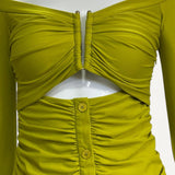 Vestido Tan Dot Mesh Mini Dress Self Portrait