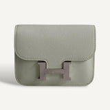 Carteira Hermès Constance Wallet Epsom Vert Fizz com Ferragens Palladium