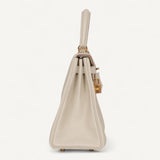 Bolsa Hermès Kelly 25 Togo Craie com Ferragens Gold