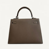 Bolsa Hermès Kelly 25 Epsom Sellier Etoupe com Ferragens Palladium