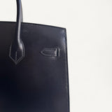 Bolsa Hermès Birkin 25 Calf Box Noir com Ferragens Palladium