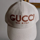 Boné Gucci Logo Baseball Marrom I Bege