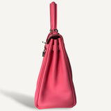 Bolsa Hermès Kelly 25 Swift Rose Confetti com Ferragens Palladium