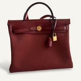 Bolsa Hermès Herbag 31 Rouge H com Ferragens Gold