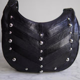 Bolsa Valentino Garavani Hoboho Hobo Em Chevron-Patterned Couro Nappa Com Ferragens