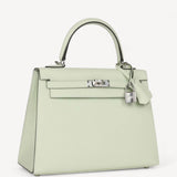 Bolsa Hermès Kelly 25 Sellier Epsom Vert Fizz com Ferragem Palladium