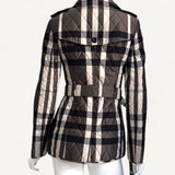 Jaqueta Burberry Metalassê Cinza com Estampa Xadrez