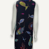 Vestido Emilio Pucci Floral Preto e Azul