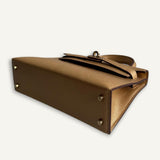 Bolsa  Hermès Mini Kelly Chevre Dore com Ferragens Permabrass