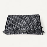 Echarpe Dior Azul Marinho Oblique University em Lã