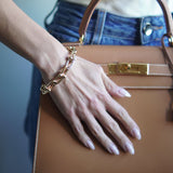Pulseira Tiffany Elos Grandes com Diamantes Rose Gold