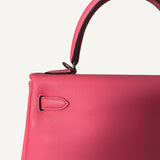 Bolsa Hermès Kelly 25 Swift Rose Confetti com Ferragens Palladium