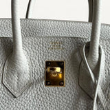 Bolsa Hermès Birkin 25 Veau Togo Gris Pale com Ferragens Gold