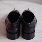 Mocassim Hermès Hot Lambskin Preto com Ferragens Palladium