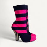 Bota Fendi Preta com Rosa