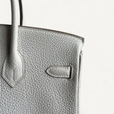 Bolsa Hermès Birkin 25 Togo Gris Perle com Ferragens Gold