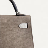 Bolsa Hermès Mini Kelly Epsom Tricolor com Ferragens Palladium