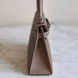 Bolsa Hermès Mini Kelly Epsom Etoupe com Ferragens Palladium