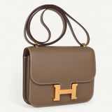 Bolsa Hermès Constance 18 Epsom Etoupe com Ferragens Gold