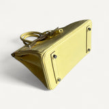 Bolsa Hermès Birkin 25 Ostrich Limoncello com Ferragens Palladium