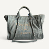 Bolsa Chanel Deauville Denim Tote