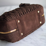 Bolsa Miu Miu Arcadie Camurça Marrom Pequena