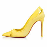 Scarpin Christian Louboutin Duvette Spikes Patent Suede Piou Piou