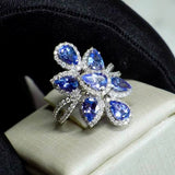 Anel Diamantes Cachos e Gotas P5 - 4,01CT