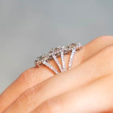 Anel Diamantes 4 Fios P4,7 -  1,28CT