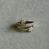Piercing em Ouro Amarelo 18K com  Brilhantes e Diamantes Yellow Fancy