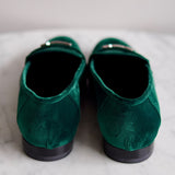 Mocassim Hermès Paris Veludo Verde