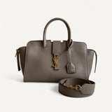 Bolsa Saint Laurent Downtown Baby Tote in Grained Leather Bege
