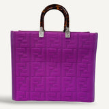 Bolsa Fendi Sunshine Shopper Tote Rosa Atoalhada