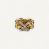 Anel Tiffany & Co X Rope 6 Fileiras com Diamantes