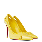 Scarpin Christian Louboutin Duvette Spikes Patent Suede Piou Piou