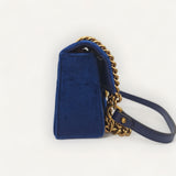 Bolsa Gucci Marmont Mini de Veludo Azul