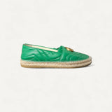 Espadrille Gucci Double G Logo Verde