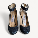 Scarpin Jimmy Choo Azul Glitter