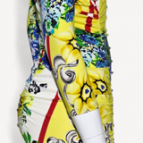 Vestido Versace Amarelo com estampas