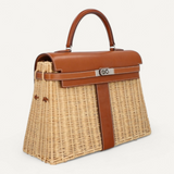 Bolsa Hermès Kelly Picnic 35 com Ferragens Palladium