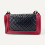 Bolsa Chanel Boy Small Preta com Vermelho