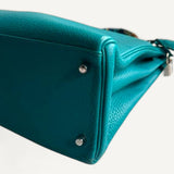 Bolsa Hermès Kelly 32 Vert Verone com Ferragens Palladium