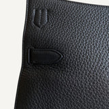 Bolsa Hermès Jypsiere Noir com Ferragens Gold